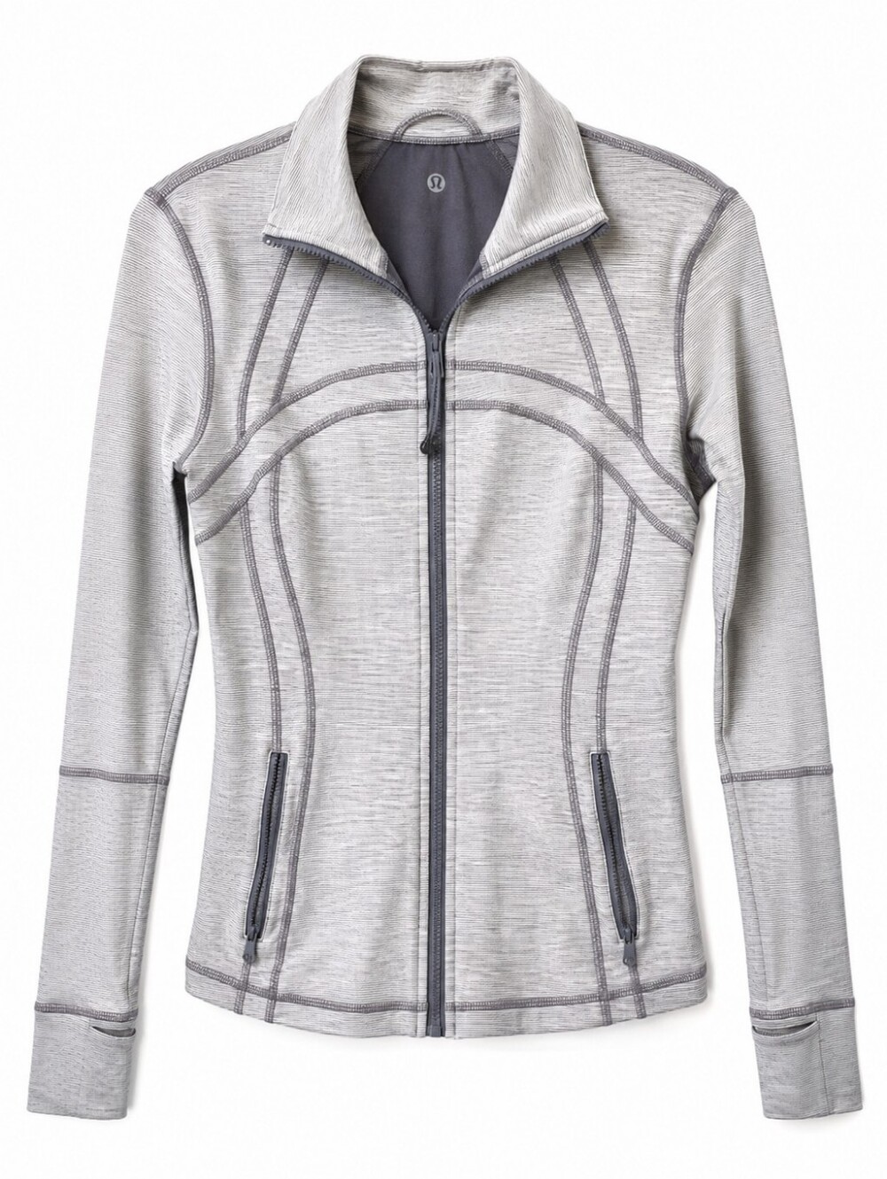 Lululemon Women's Size 10 Define Jacket Gray Full Zip Thumbholes Athletic Yoga